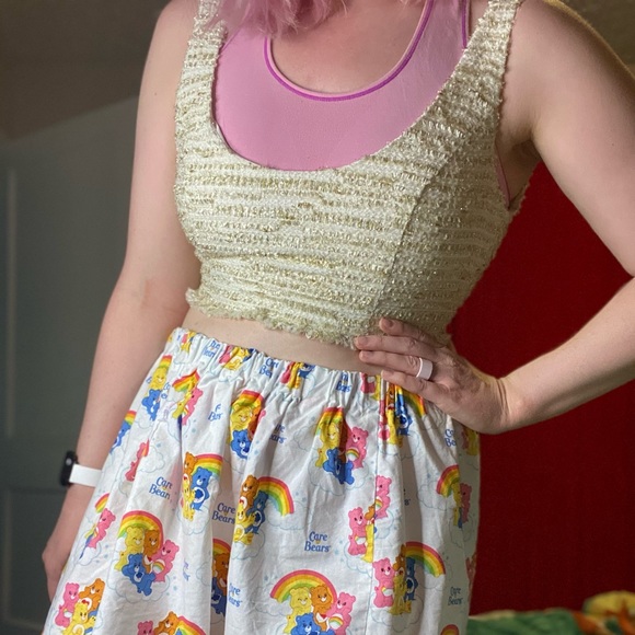 NBD tweed cream and gold crop top - Picture 9 of 10